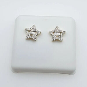 14K Gold Plated Cubic Zircon Earrings, INUS1BR147